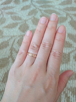 ハワイアンリング　PG　14ｋ　2.5番アップ　宝石工房ながお