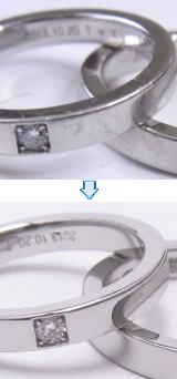 ブルガリリング　キズ取り磨き仕上　宝石工房ながお