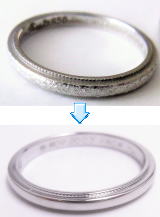 結婚指輪に深い傷　宝石工房ながお