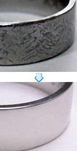 指輪の傷取修理　宝石工房ながお