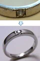 結婚指輪が傷だらけ　宝石工房ながお