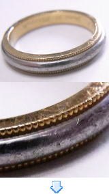 コンビリングの傷取修理　宝石工房ながお