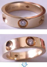 ルイビトンの指輪に傷　宝石工房ながお