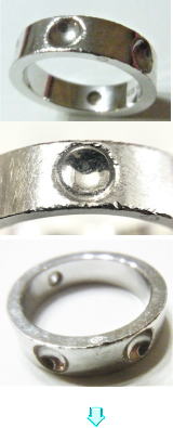 ルイビトンの指輪に深い傷　宝石工房ながお