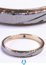 コンビに結婚指輪に深い傷　宝石工房ながお