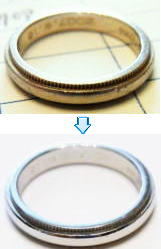 ミルグレインに傷　新品仕上げ　宝石工房ながお