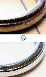 ミルグレイン　深い傷　宝石工房ながお