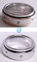 ピアジェリング　キズ取り仕上げ　宝石工房ながお