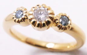 ダイヤリング　0.77ｃｔ　手作り
