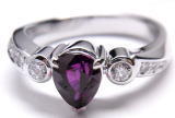 パープルサファイヤリング　オーダーメイド　宝石工房ながお