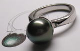 黒真珠の指輪　オーダーメイド　宝石工房ながお