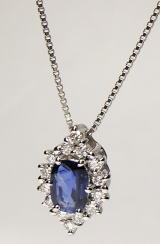 サファイアペンダント　宝石工房ながお