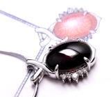 ガーネットペンダント　手作り作品　宝石工房ながお