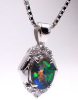 ブラックオパールの指輪　オーダーメイド　宝石工房ながお