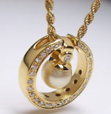 丸型取替ペンダント　パール　宝石工房ながお