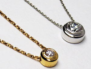 ダイヤペンダント　手作り作品　宝石工房ながお