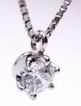 ダイヤペンダント0.537ｃｔ　王冠型を手作り　宝石工房ながお