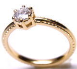 エンゲージリング0.323ｃｔ　18金手造り