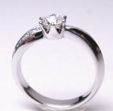 ダイヤリング　0.35ｃｔ　手作り