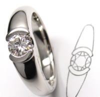 ダイヤリング　0.469ｃｔ　手作りリフォーム作品