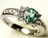 パライバトルマリンリング　オーダーメイド　宝石工房ながお