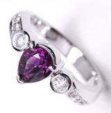 パープルサファイヤリング　オーダーメイド　宝石工房ながお