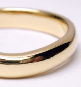 18金結婚指輪　鍛造で手作り