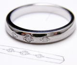 マリッジリング　鍛造で手作り　宝石工房ながお