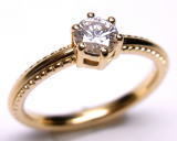 エンゲージリング0.323ｃｔ　18金手造り