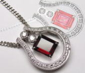 馬蹄ペンダント　宝石工房ながお