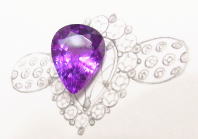 バイオレットサファイヤリング オーダーメイド 宝石工房ながお