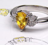 イエローサファイヤリング ハンドメイドジュエリー