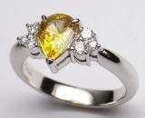 イエローサファイヤの指輪 オリジナルジュエリー