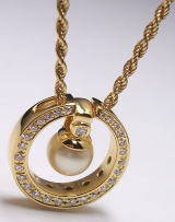 パールペンダント 真珠の指輪をリフォーム