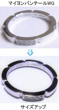 マイヨンパンテール　サイズアップWG　宝石工房ながお
