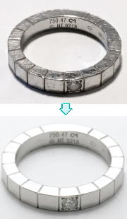 ラニエールリング　キズ取磨き仕上　宝石工房ながお