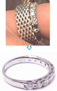 エタニティリングのダイヤが落ちた