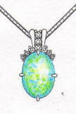オパールペンダント オリジナルデザイン