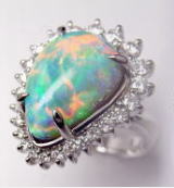 オパールリング　オーダーメイド　宝石工房ながお