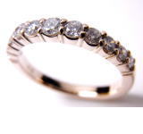 ハーフエタニティリング　ｋ18　手作り