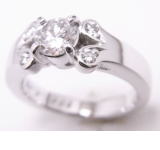 0.49ctダイヤリング　立て爪を手作りリフォーム