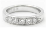 結婚指輪を溶かしてハーフエタニティに作り替え　宝石工房ながお