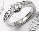 ダイヤリング　0.24ｃｔ　手作り