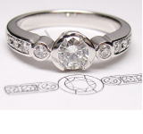 ダイヤリング　0.5ｃｔ　手作り作品