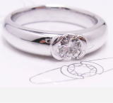 ダイヤリング　0.37ｃｔ　手作り作品