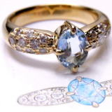アクアマリンの指輪　リフォーム作品　宝石工房ながお
