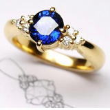 サファイヤリング　リフォーム作品　宝石工房ながお