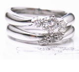 重ね着けできる結婚指輪と婚約指輪を手作り　宝石工房ながお