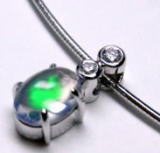 サファイヤ　馬蹄ペンダント