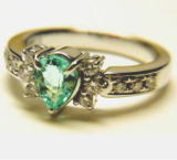 パライバトルマリンの指輪　リフォーム作品　宝石工房ながお